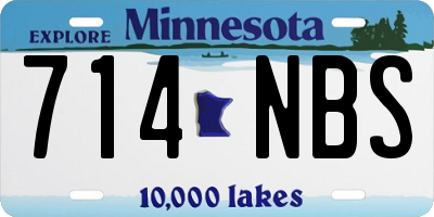 MN license plate 714NBS