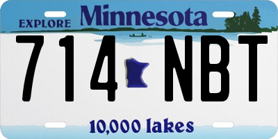 MN license plate 714NBT