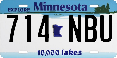 MN license plate 714NBU