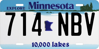 MN license plate 714NBV