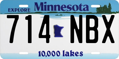 MN license plate 714NBX