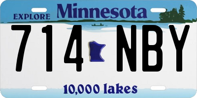 MN license plate 714NBY