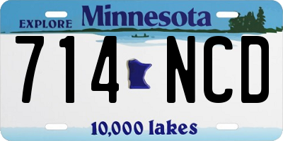 MN license plate 714NCD