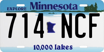 MN license plate 714NCF