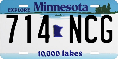 MN license plate 714NCG