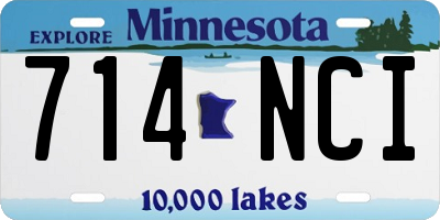 MN license plate 714NCI