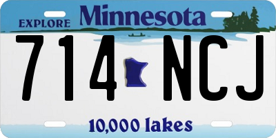 MN license plate 714NCJ
