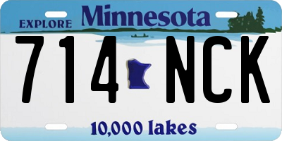 MN license plate 714NCK