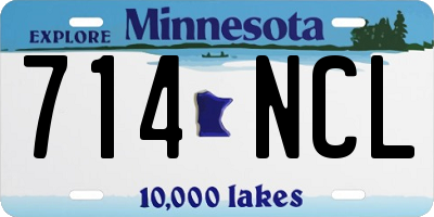MN license plate 714NCL
