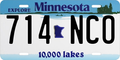 MN license plate 714NCO
