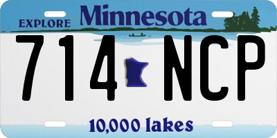 MN license plate 714NCP
