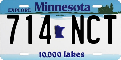 MN license plate 714NCT