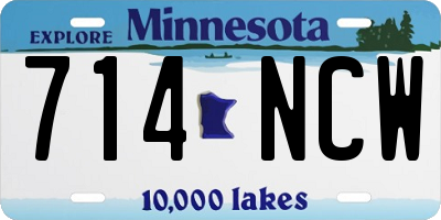 MN license plate 714NCW