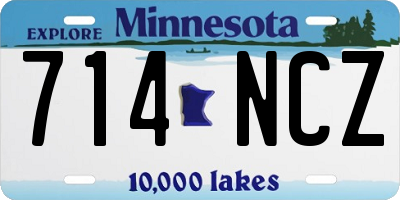 MN license plate 714NCZ