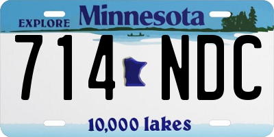 MN license plate 714NDC
