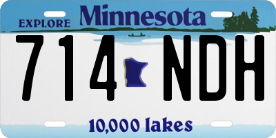 MN license plate 714NDH