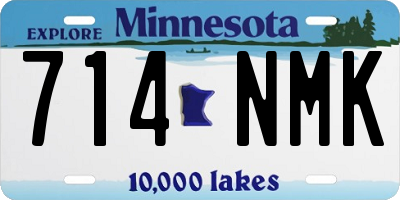 MN license plate 714NMK