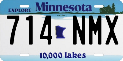 MN license plate 714NMX
