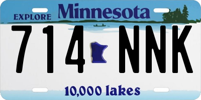 MN license plate 714NNK