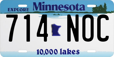 MN license plate 714NOC