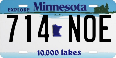 MN license plate 714NOE
