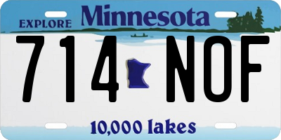 MN license plate 714NOF