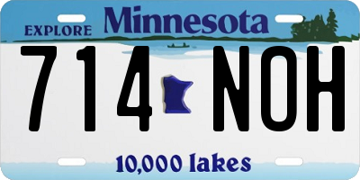 MN license plate 714NOH