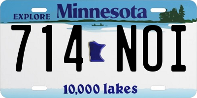 MN license plate 714NOI