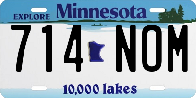 MN license plate 714NOM