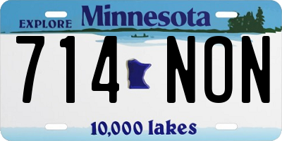 MN license plate 714NON