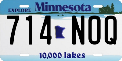 MN license plate 714NOQ