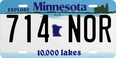 MN license plate 714NOR