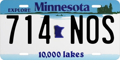 MN license plate 714NOS