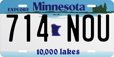 MN license plate 714NOU