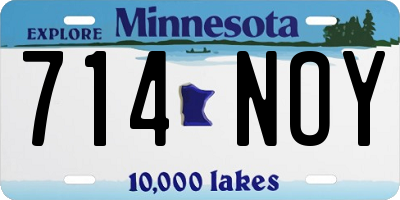 MN license plate 714NOY