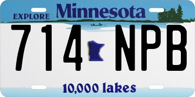 MN license plate 714NPB