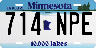 MN license plate 714NPE