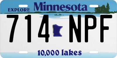 MN license plate 714NPF