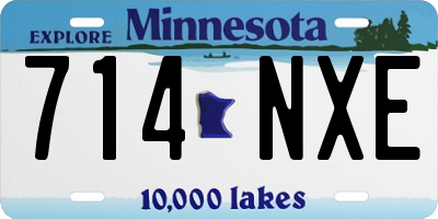 MN license plate 714NXE