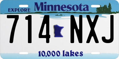 MN license plate 714NXJ