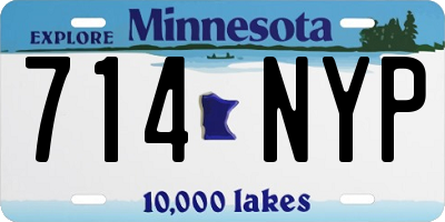 MN license plate 714NYP