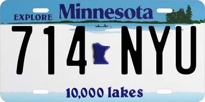 MN license plate 714NYU