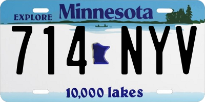 MN license plate 714NYV