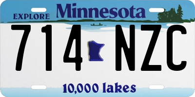 MN license plate 714NZC