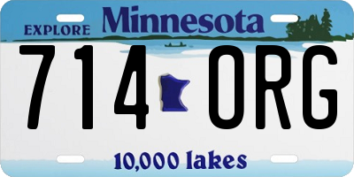 MN license plate 714ORG