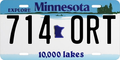 MN license plate 714ORT