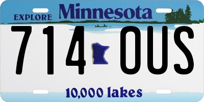 MN license plate 714OUS