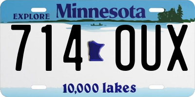 MN license plate 714OUX