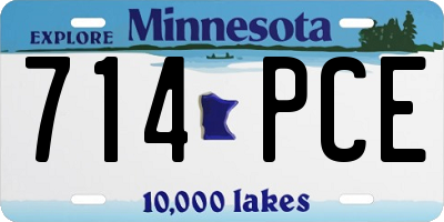 MN license plate 714PCE