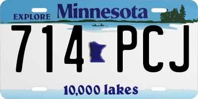 MN license plate 714PCJ